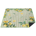 Supfitness Extra Large Picnic Blankets Waterproof Foldable (80"x 80") Boho Beach Blanket Waterproof Sandproof,3-Layer Thicking Mat Outdoor Packable Camping Blanket - color: Greenyellow, size: 6'8" x 6'8" (Square)