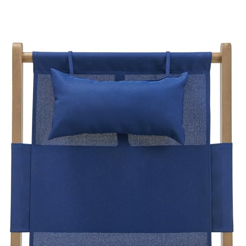 Lavish Home Beach Chair - Outdoor Weather-Resistant Wood Folding Chair with Backpack Straps - 4-Position Reclining Seat - Beach Essentials (Blue) - color: Blue, style: Set of 1