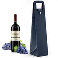 RYDDOY Wine Gift Bag, Reusable Leather Wine Tote Carrier, Single Bottle Champagne Beer Gift Bags Carrier for Birthday, Wedding, Picnic Party,Christmas festival Gifts (Blue) - color: A-Blue-16.1×3.5×3.5