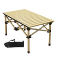 Camping Folding Table Lightweight Outdoor Portable Desk Beach Camp Foldable Tables for Picnic Grill BBQ - color: Yellow