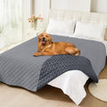 Smiry Waterproof Dog Bed Cover Pet Blanket, Soft Washable Dog Blanket for Furniture Bed Couch Sofa Reversible, Checkered (82"x82", Grey/Dark Grey) - color: Grey/Dark Grey, size: 82x82 Inch