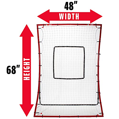 Franklin Sports Baseball Rebounders + Pitchback Nest - Pitch Return Trainer + Rebound Net with Attachable Pitching Target- All Angle Fielding Rebound Net for Grounders + Pop Flies - style: 68 x 48 inch