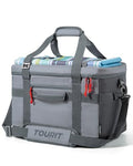 TOURIT Soft Sided Cooler Bag Insulated 30/48/60 Cans, Large Collapsible & Leakproof Ice Chest for Picnic, Beach, Camping, Travel - color: Grey, size: 60Can 40L