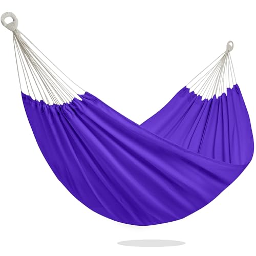 PNAEUT Double Hammocks for Outside, Replacement Outdoor Tree Hammock for Indoor Patio Porch Garden (Purple, Medium) - color: Purple, size: Medium