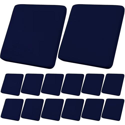 14Pcs Outdoor Cushion Covers, Patio Cushion Covers,Stretch Elastic Slipcovers, Replacement Washable & Reusable Furniture Protector for Patio Couch (Navy Bluey,Cover Only) - color: Navy Blue, size: 14Pcs-Solid color