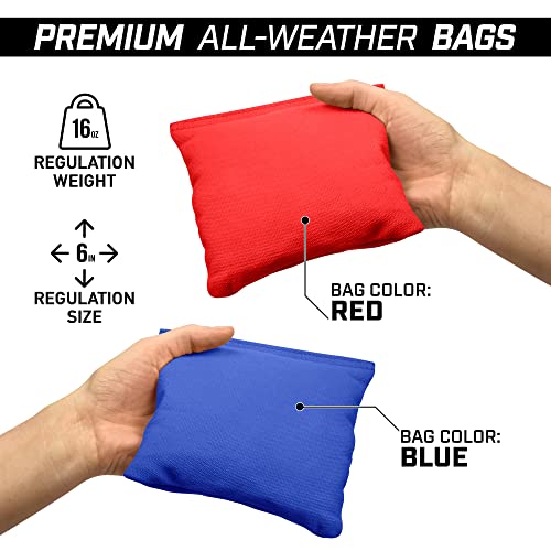 GoSports Solid Wood Premium Cornhole Sets - Choose 4 x 2 ft or 3 x 2 ft - Game Boards Include Set of 8 Cornhole Toss Bags - style: Regulation Size (4ft x 2ft)