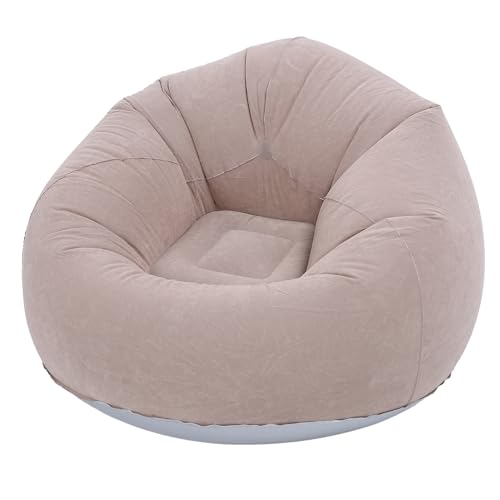 XUMIUZIY Inflatable Lounge Chair, Inflatable Lazy Sofa, Folds Compactly, 80kg Weight Capacity, Portable Inflatable Chair for Living Room, Bedroom, Dorm Room, 75x75x45cm