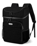 BAGLHER Lightweight Insulated Cooler Backpack - 30 Cans, Leak-Proof for Lunch, Picnic, Hiking, Camping Trips - color: black-titan