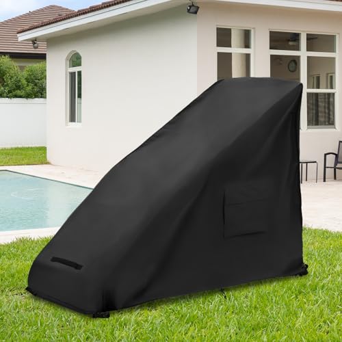 Zero Gravity Chair Cover,Outdoor Heavy Duty 600D Waterproof Zero Gravity Lounge Chair Cover,Patio Folding Zero Gravity Recliner Cover.black,39" L x 26" W x 45" H. - color: Black, size: 39" L x 26" W x 45" H