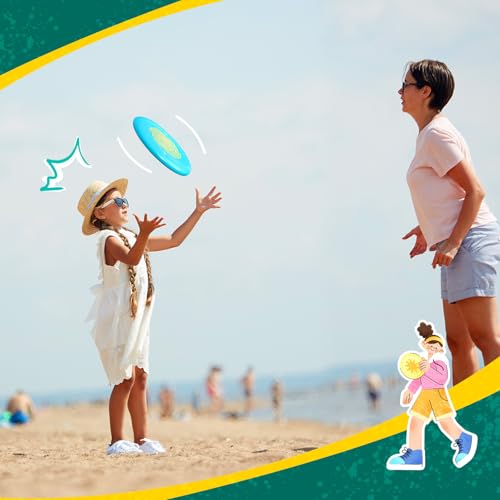 Frisbee Go Flying Disc, 9 Inch Lightweight Sports Disc for Beginners Outdoor Beach Backyard Lawn Park Camping Family Activity Game - 70g - color: V1