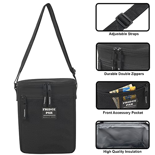 6 Can Cooler Bags Insulated Soft Cooler Lunch Bag for Men, Waterproof Leak Proof Cooler Bags Insulated - color: Solid Black