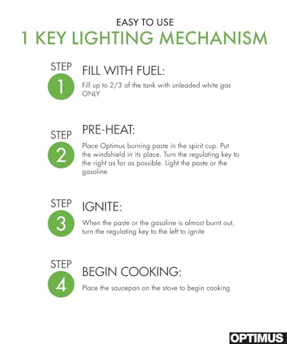 Optimus Svea White Gas Stove for Camping, Backpacking, Light & Fast Climbing