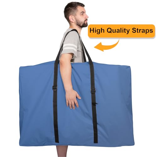 Large Outside Chair Storage Bag, Uranshin 600D Chair Carry Bag for Zero Gravity Chair, Heavy Duty Folding Lounge Chair Carrying Case Bags with Zippers 43" L x 11" W x 29" H (Blue - 2 Pack) - color: Blue - 2 Pack