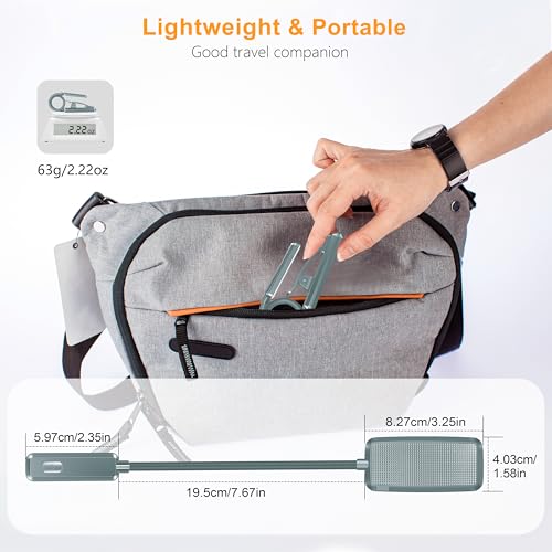 Gritin 9 LED Rechargeable Book Light for Reading in Bed - Eye Caring 3 Color Temperatures,Stepless Dimming Brightness,80 Hrs Runtime Small Lightweight Clip On Book Reading Light-Pacific Blue - color: Pacific Blue