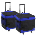 Picnic at Ascot 60 Can Collapsible Insulated Rolling Cooler - Royal Blue- Pack of 2 - color: Royal Blue - Pack of 2