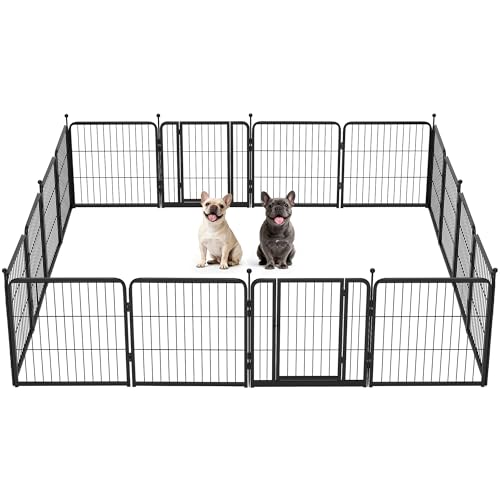 FXW Instant Unleashed Dog Playpen, Portable Pet Fence for Outdoor, RV Trips, and Camping, 24inch, 16 Panels for Puppy and Small Dogs│Patented - size: 24"H