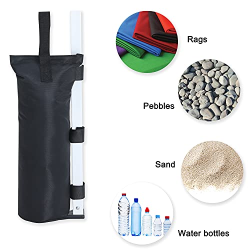ABCCANOPY 100 LBS Extra Large Canpoy Sand Bags for Ez Pop up Canopy Tent Outdoor Instant Canopies, 4-Pack, Black (Without Sand) - color: Black, size: 100lbs