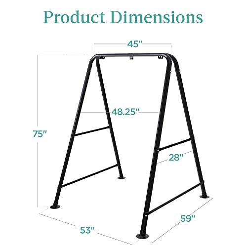 Best Choice Products Hammock Chair Stand, 75in Tall Heavy Duty Indoor Outdoor Steel Hanging Base w/Hardware - Stand Only