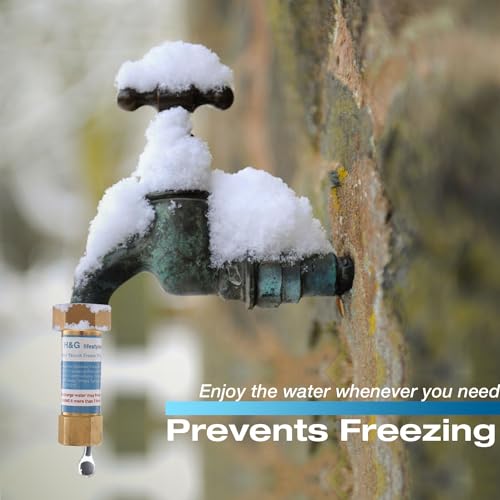 H&G lifestyles Outdoor Faucet Freeze Protection, Heavy Duty Brass Spigot Replacement for Faucet Covers for Winter, Freeze Proof Protector, Easy to Install, Saves Water
