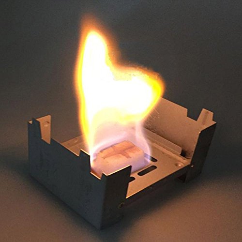 Folding Mini Pocket Stove & Emergency Portable Ultralight Camp Stoves for Backpacking, Camping, Emergency Prep Fit for Pans,Pots,Cups(not include Alcohol)