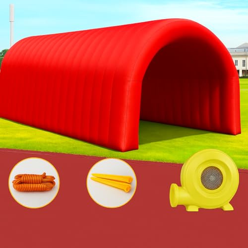 23x10x10FT Quick Setup Inflatable Tunnel Arch - for Sports Games, Trade Shows & Promotions (Blower Included) - color: Red, size: 24FT