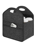 6 Cup Drink Carrier with Handle, Portable Felt Reusable Cup Holder for Hot & Cold Drinks, Coffee Carrier for Delivery, Takeout, Picnics, Parties - size: 6 Cup