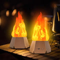 Ollcuz LED Flame Lights, Rechargeable Battery Flameless Candles, Fake Fire with Flickering Flame, LED Night Light for Kids Bedroom Outdoor Camping Party Bar Table Christmas Decorations, 2 Pack - size: 2PCS