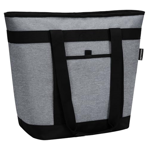 Insulated Cooler Bag, Reusable Grocery Bags for Hot/Cold Food, Thermal Food Delivery Bag for Beach, Travel, Picnics - color: Grey, size: 8"D x 21"W x 17"H