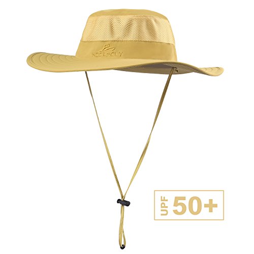 Fishing Hat,Sun Cap with UPF 50+ Sun Protection and Neck Flap,for Man and Women - color: Khaki
