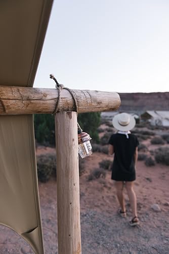 Barebones Beacon Hanging Light – Copper, Rechargeable LED Camping Lantern with Adjustable Brightness – Weatherproof Vintage-Style Hanging Lantern for Outdoor Adventures and Year-Round Use - color: Copper