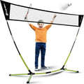 Badminton Net, Portable & Instant Setup (Tool Free Assembly) - Backyard Fun, Beach Park Picnic Outdoor Games