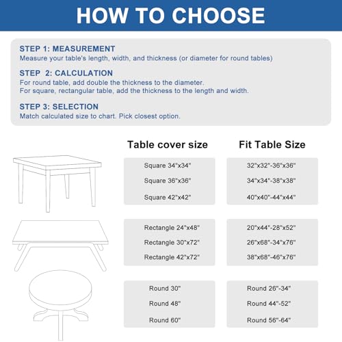 Fitted Tablecloth Black Card Elastic Spandex Table Cover-Small Stretch Folding Table Cloths for Kitchen Dining Picnic Patio Outdoor Party (Black, 36in*36in(Square)) - color: Black, size: 36"x36"|1 Pack