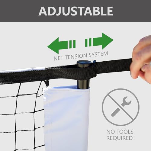 ZENY Portable Pickleball Net Set System with Metal Frame and 22FT Regulation Size Pickball Net with Carry Bag for Backyard, Driveways, Outdoor Game - style: Pickleball Net with Court Marker