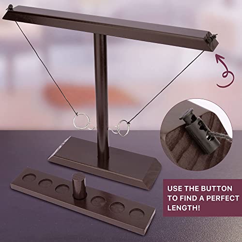 DreamToyz Ring Toss Games for Adults, Yard Games, Patio Decor, Outdoor Indoor Games, Wooden Hook and Ring Game for Bars, Home, Party, 15.7" X 13" Large Size - color: 17" X 13" X Large
