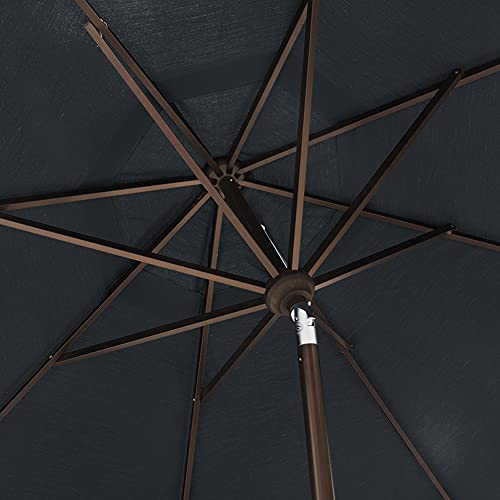 EliteShade USA 10-Year-Non-Fading 10Ft Market Patio Umbrella, UPF 50+ UV Protection Performance Sun Umbrella, Heavy Duty Commercial Grade Outdoor Table Umbrella with Crank & Tilt, Windproof Vented Top for Garden, Pool, Deck and Outdoor Playsets, Black - c