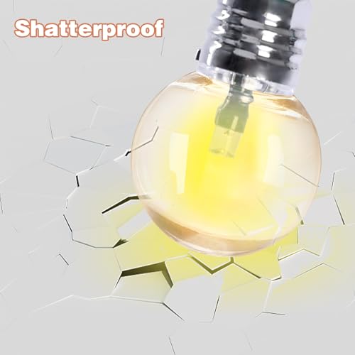 Afirst Solar Outdoor String Lights 15FT with 15 LED Bulbs Waterproof Christmas Lights for Garden Patio (Silver) - color: Silver