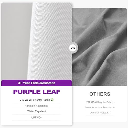 PURPLE LEAF 9.8' X 9.8' Left-right Tilting Patio Umbrella Outdoor Cantilever Swivel Square Umbrella Aluminum Offset Umbrella with 360-degree Rotation for Garden Deck Pool Patio White - color: White, size: 10' X 10', style: Left-right Tilt