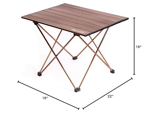 Alpcour Portable Camping Table – Lightweight, Compact Folding Side Table in a Bag with Aluminum Top & Heavy Duty Hinge for Easy Travel & Storage – Great for Outdoor BBQ, Backpacking, Tailgate & More - size: Medium