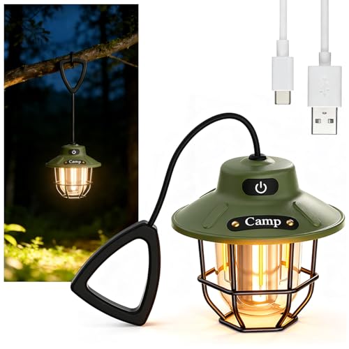 Rechargeable Camping Lantern, 4 Light Modes, Portable for Hiking, Power Outage Emergency, Handheld or Hanging Tent Light for Outdoor, Camp, Home - style: Upgrade Battery Life