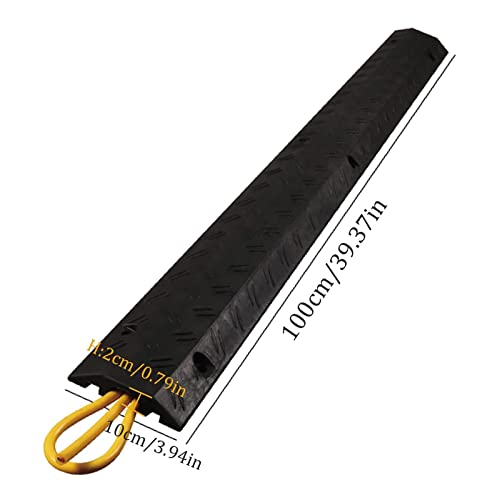 Cable Ramp Protective Cover,Cable Cover,Indoor Cable Protector Floor Cord Cover Cord Protector Single Channel Hose and Cord Protection for Outdoor and Indoor Use,100x10x2 cm~1 - size: 100x10x2 cm~1