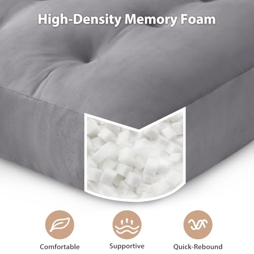 Meditation Floor Pillow Set of 4, Square Large Pillows Seating for Adults, Meditation Cushion Pillow,Tufted Corduroy Cushion for Tatami Living Room or Yoga, Light Gray, 22x22 Inch - color: Light Gray