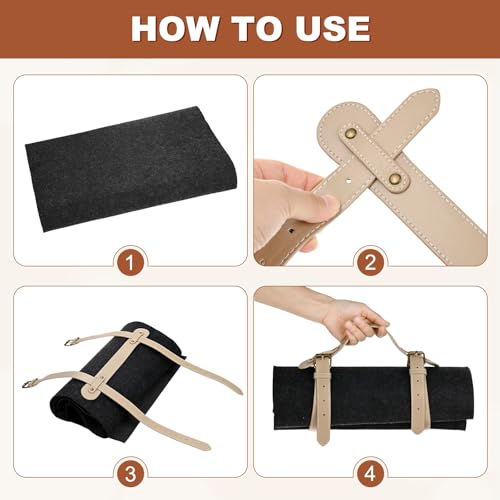 M METERXITY 2-Pack Outdoor Picnic Blanket Carry Strap, 22.8" Portable PU Leather Handle Belt Carrier for Camping/Picnics/Travel, Motorcycle Bedrolls Carrier [Light Khaki] - color: Light Khaki