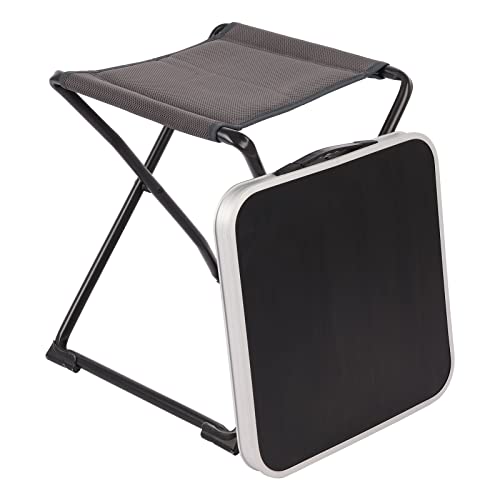 SUNNYFEEL 3 in 1 Folding Camping Table, Stool, and Footrest, Lightweight Portable up to 300 LBS, Easy to Carry for Beach, Fishing, Trip, Picnic, Lawn, Concert Outdoor - color: 3 in 1-black-1set