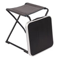 SUNNYFEEL 3 in 1 Folding Camping Table, Stool, and Footrest, Lightweight Portable up to 300 LBS, Easy to Carry for Beach, Fishing, Trip, Picnic, Lawn, Concert Outdoor - color: 3 in 1-black-1set