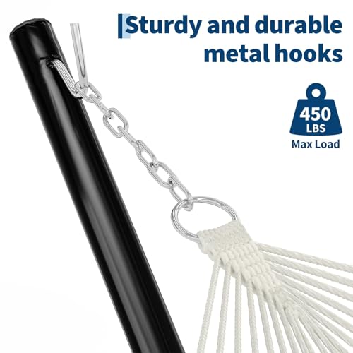 12 FT Outdoor Hammock Stand Heavy Duty Steel, Portable 2 Person Hammock Frame with Hooks and Chains, 450 LBS Capacity Hammock Holder for Patio Backyard Garden, Black - color: T-shaped