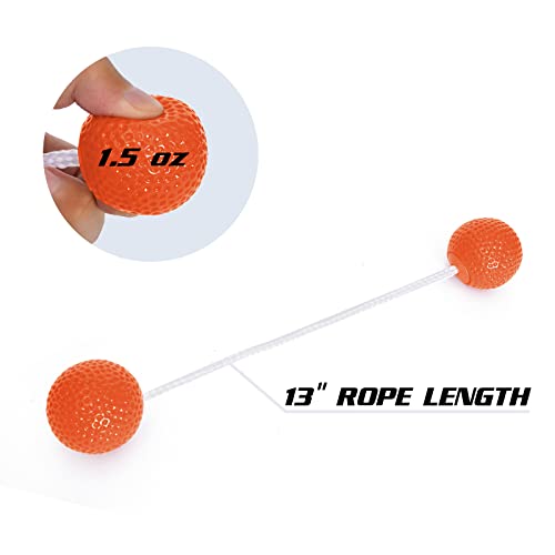 KH Ladderball Balls Set Replacement Balls Ladder Toss Game Balls Soft Golf Balls Safe for Kids(6 Pack) - color: Orange,green