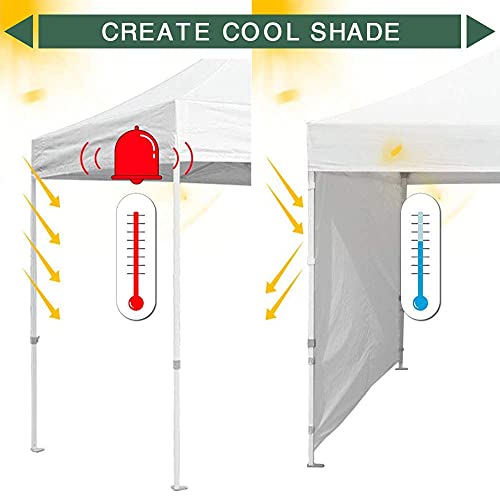 Eurmax USA 10x15 Pop Up Canopy SunWall-UV Protection for Tents,Blocks Sunlight&Wind,Water Resistant Side Wall Only,Easy Hook & Loop Installation,Fit for 15FT Straight Leg Shelters&Gazebo,White - color: White, size: 10x15
