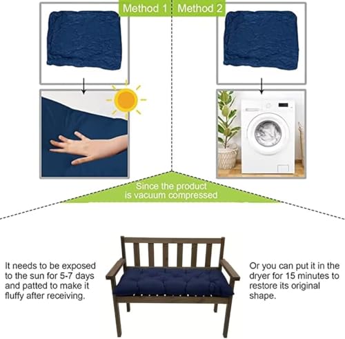 Waterproof Swing Chair Cushions for Outdoor Furniture Patio Beach Cushion Thick Outdoor Garden Beach Seat Pad 20 x 40 in White Green - color: White Green