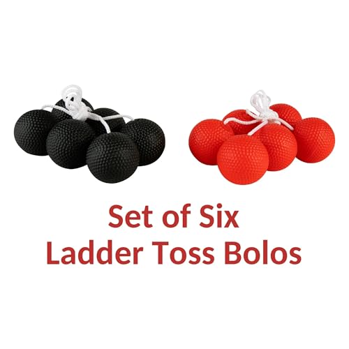 MD Sports Ladder Toss Game Set, Portable Foldable PVC with Weighted Base, Built-in Scoring, 2 Targets, 6 Bolos, Carry Bag, Perfect for Indoor Outdoor Gatherings