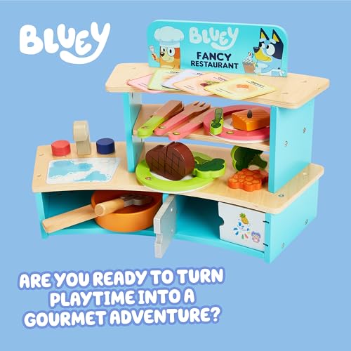 Table Top Bluey Restaurant Set, Cooking Set for Kids w/Utensils for Pretend Play and Family Fun, Restaurant Play Set - style: Tabletop Restaurant